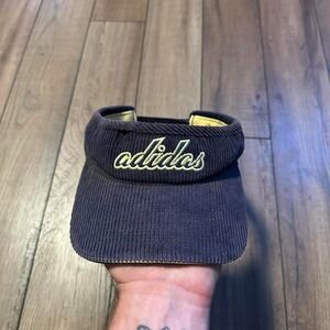 Vintage Adidas Corduroy Visor Women's‎ OSFM Adjustable Velcro Strap
